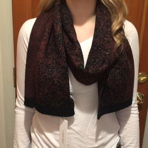 Calvin Klein Two Tones Red and Black Scarf